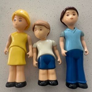 Colorful Kids Toy Figures Set Little Tikes mother father son 90s